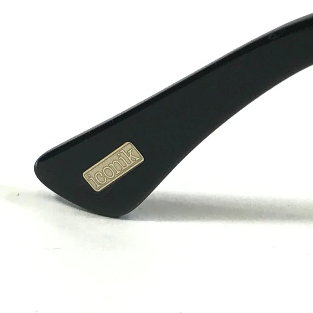 Iconik Eyeglasses Frames Helen C01 Blue Gold Round Full Rim 52-16-140